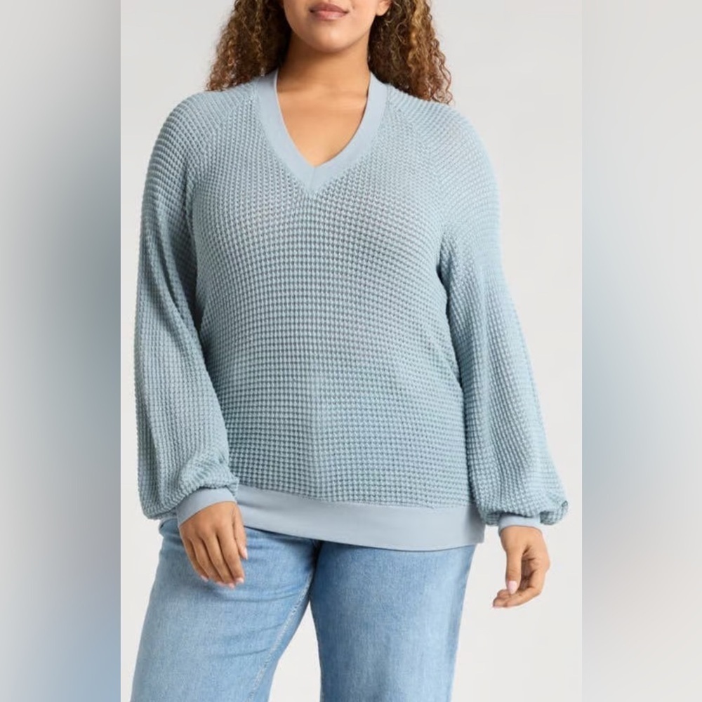 NWT Gibsonlook Courtside Open Stitch Knit Sweater Oversized